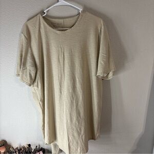 Carbon ComfortFit Men’s Crewneck T-Shirt — Cream Sz XL